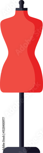 Red Dressmaker Mannequin Tailoring Display Stand for Fashion and Sewing Design Use 