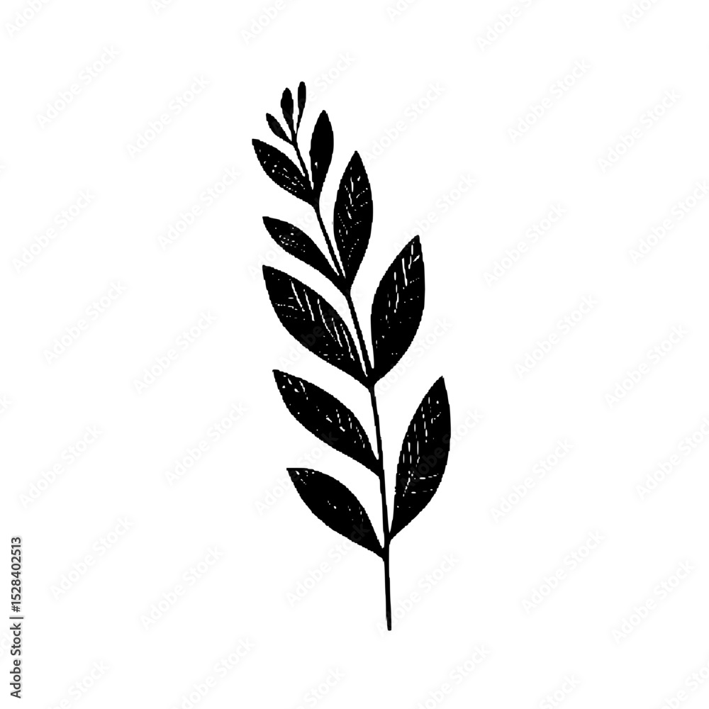 Obraz premium Hand drawn laurel branch sketch