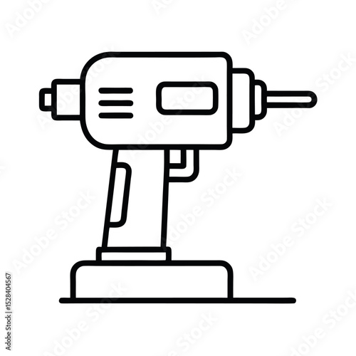 Magnetic Drilling Equipment Drawing Vector