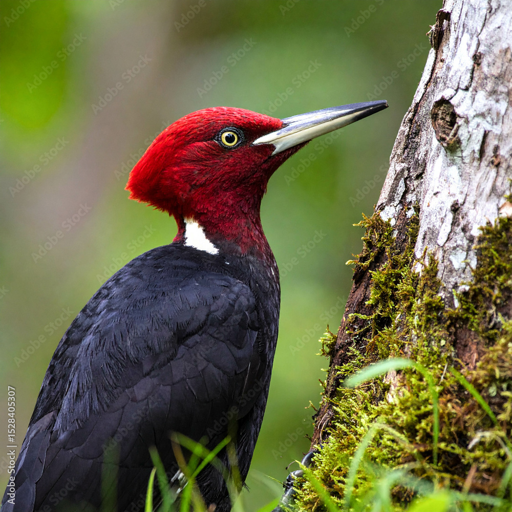 Naklejka premium ivory-billed woodpecker; the legendary ghost of southern forests