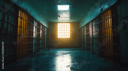 Solitary Confinement A Dark and Brooding Prison Corridor