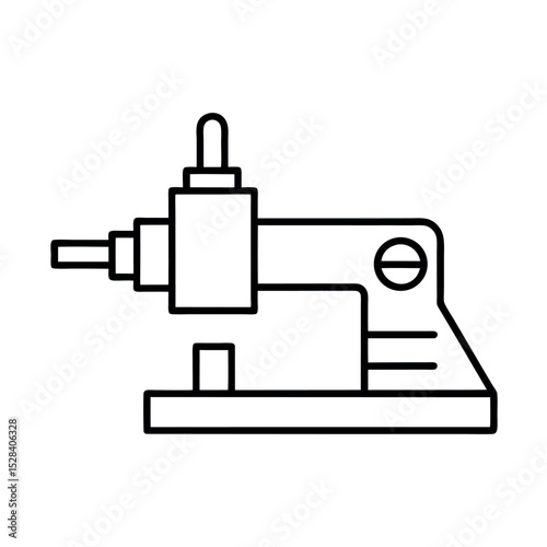 Industrial Injection Molding Tool Outline Vector