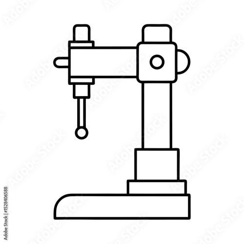 Precision Jig Boring Equipment Outline Vector