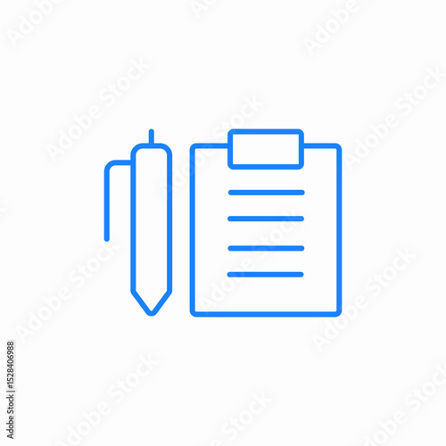 pen clipboard document icon sign vector