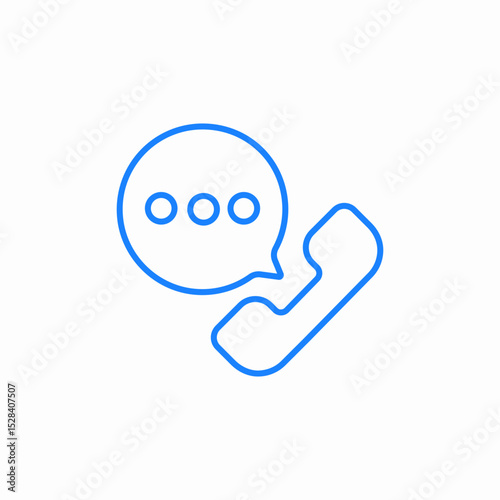 phone chat communication icon sign vector