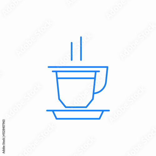steaming coffee cup icon sign vector