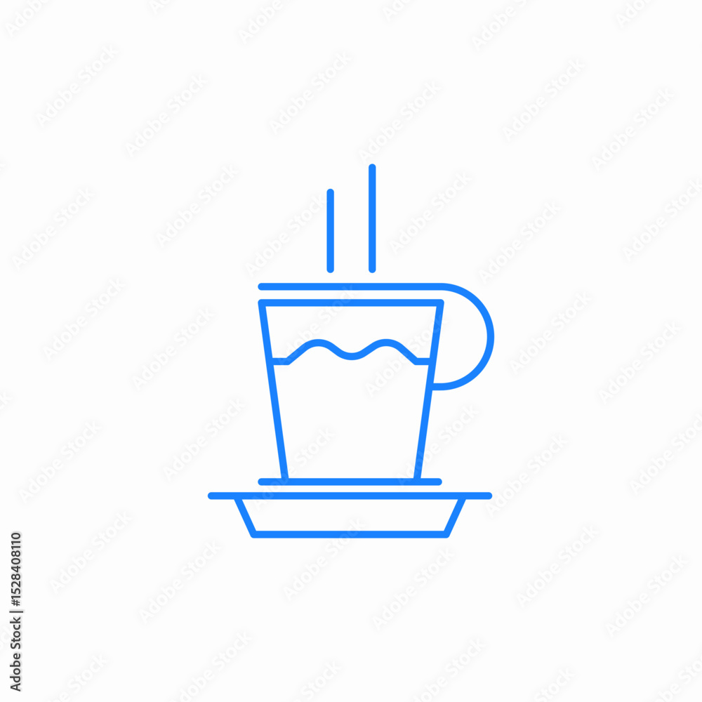 Obraz premium steaming tea cup icon sign vector