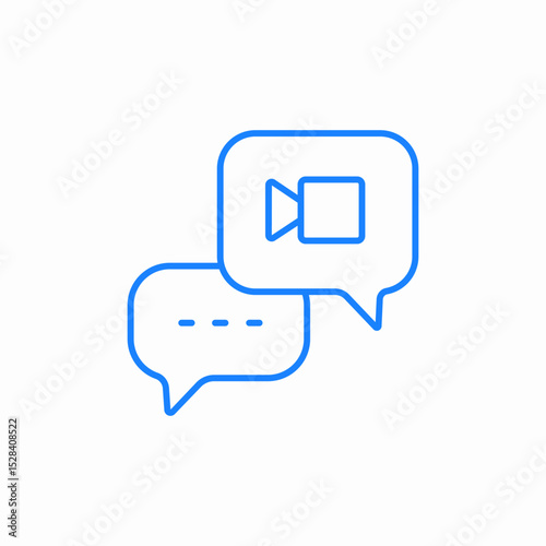 video chat bubbles icon sign vector