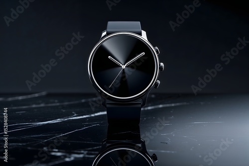 Beautiful Black Clock on a dark background