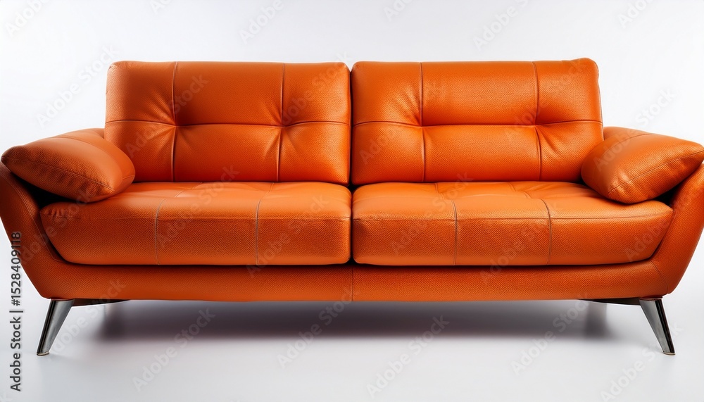 Fototapeta premium orange sofa on white background