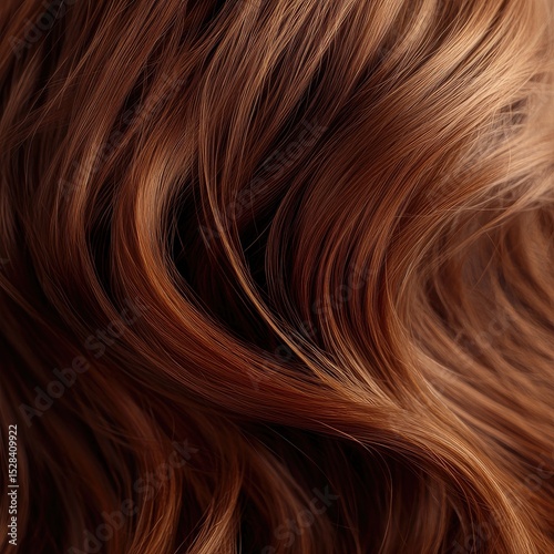 Rich, wavy auburn hair