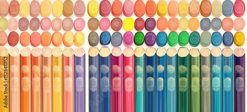 Colorful Pencils Display