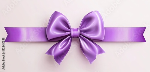 Elegant Lavender Bow with Ribbon