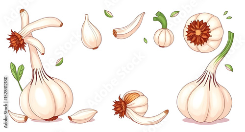 Garlic vector, Garlic illustration, Garlic bulb vector, Garlic icon, Garlic clipart, Whole garlic vector, Garlic cloves vector, Hand-drawn garlic, Garlic food vector, Organic garlic icon, Fresh garlic