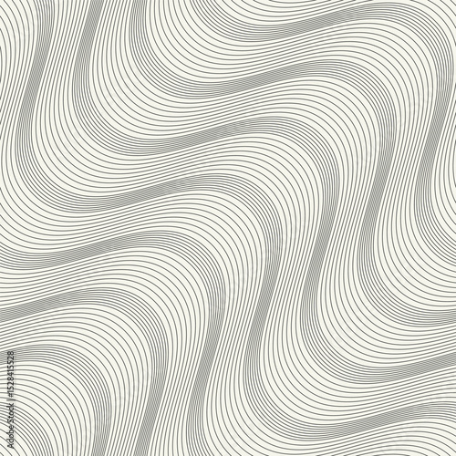 Seamless vector pattern with thin wavy diagonal stripes. Monochrome geometric background with abstract, striped design. Ideal for use as a swatch in Adobe Illustrator.