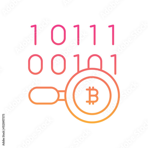 Bitcoin Search Icon vector