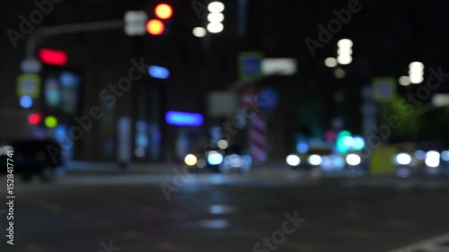night traffic in city