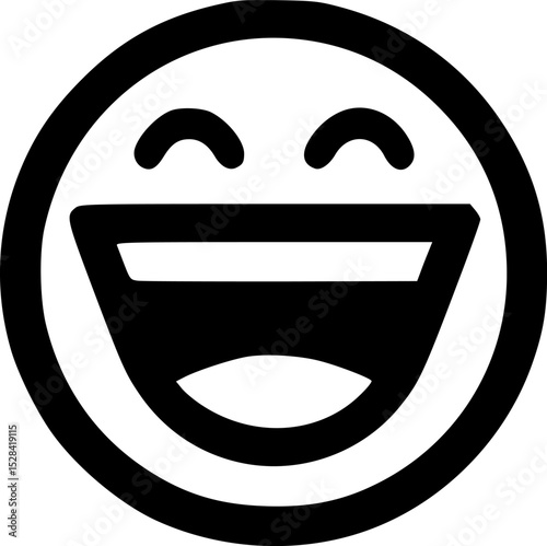 A joyful, wide-grinning emoticon expressing extreme happiness.