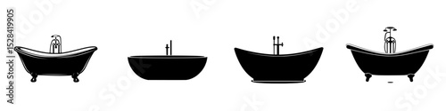 Different styles of bathtubs showcasing elegant designs for modern interiors and traditional settings