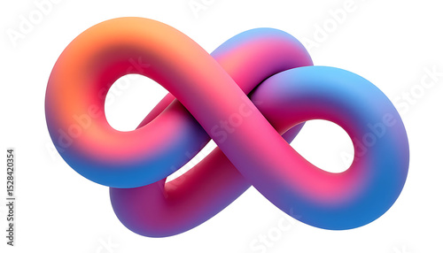 Colorful abstract knot of tangled rings symbolizing connection.