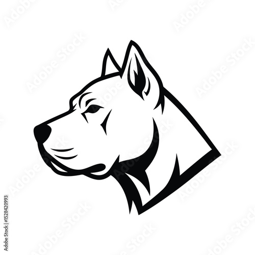 Majestic Dog Head Vector Illustration  A Powerful, Elegant Design for Logos, Prints, and More