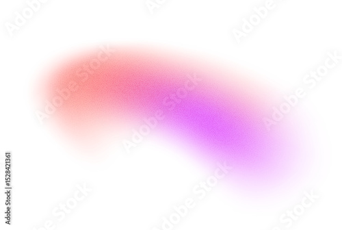 Abstract gradient shape with noise, purple and red blurred grainy color gradation, vibrant design element. Figure with soft flow effect, isolated on white. Vector illustration.