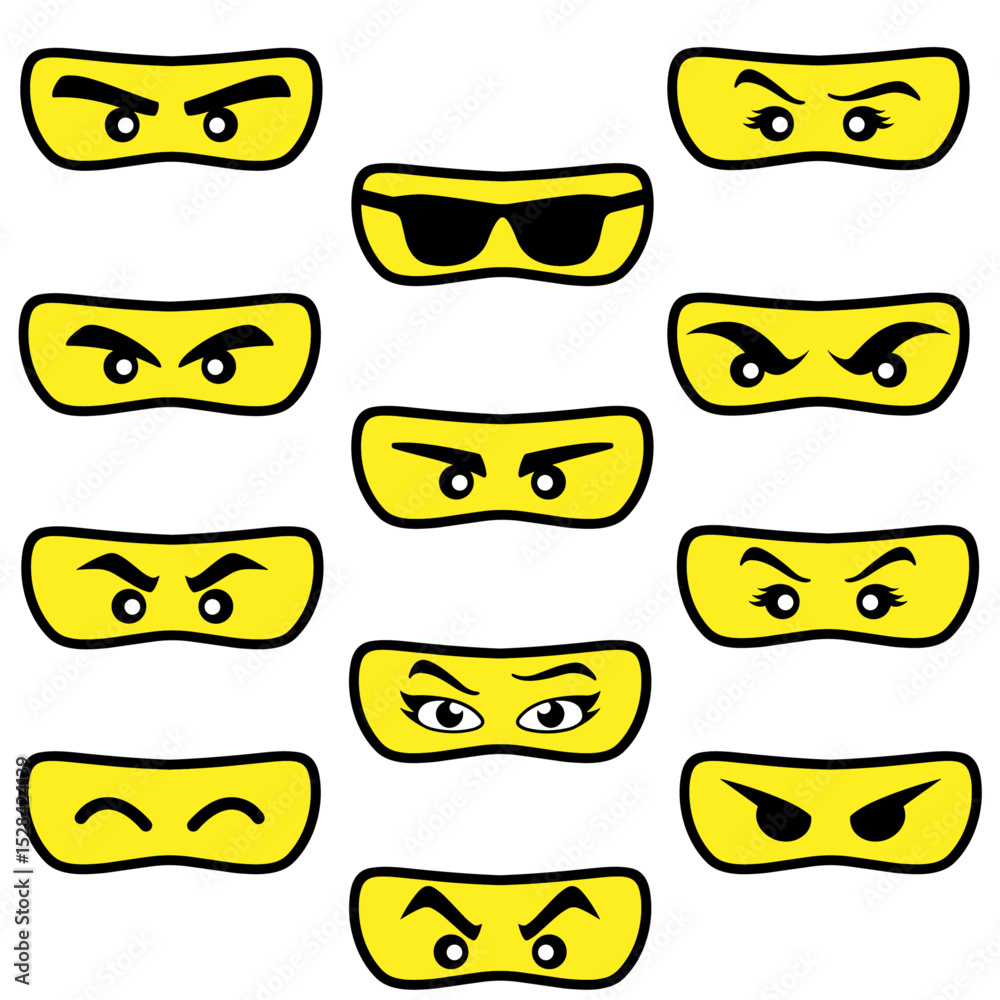 Máscara de olhos de ninja