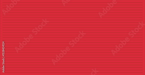 Panoramic background red garage doors, horizontal lines - Vector illustration