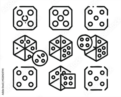 Dice icon set