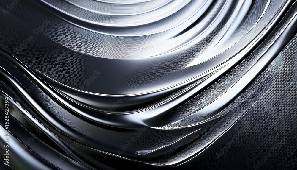 Obraz premium sleek and shiny chrome surface with a reflective texture