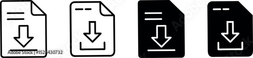 download file icon vector.