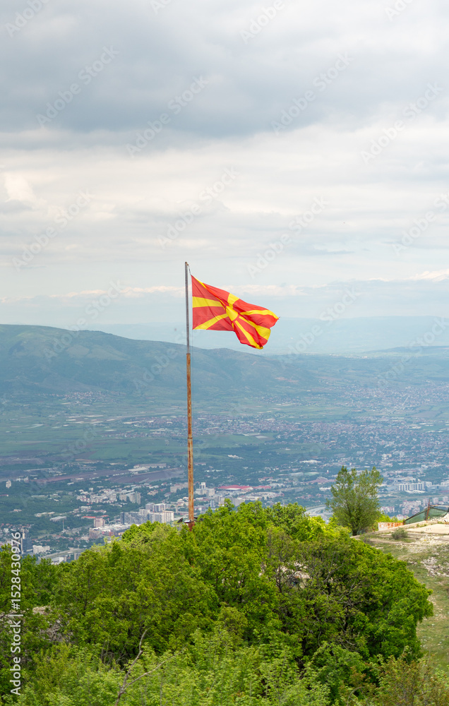 Fototapeta premium north macedonia flag
