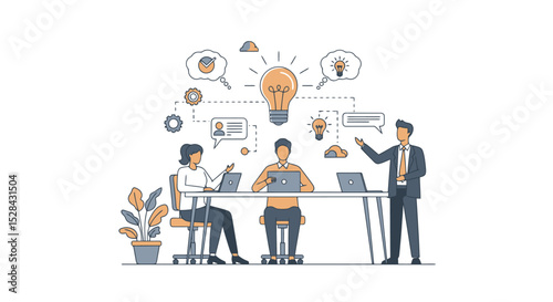 Collaborative Innovation: Team Brainstorming Session