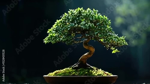 Bonsai tree in a pot
