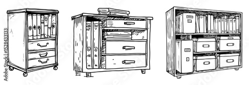 office filing cabinets and storage units set