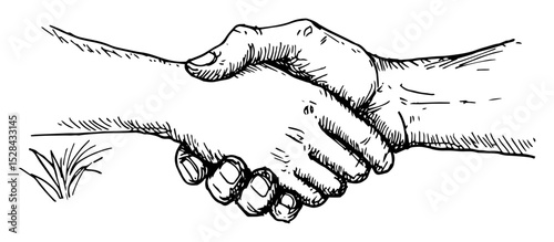 handshake as business agreement and trust symbol