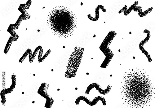 Abstract stippling ink pattern for creative design projects