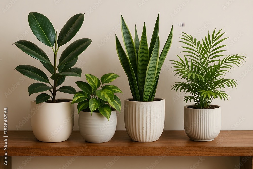Fototapeta premium Ceramic Pots Display for Home Decor Content