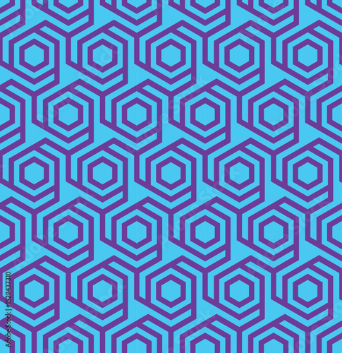 Abstract seamless geometric pattern with hexagonal shapes -vector eps8