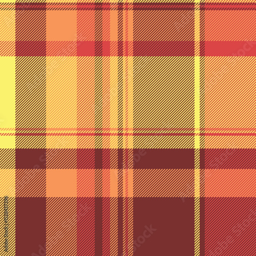 Vibrant autumnal plaid pattern in warm yellows, oranges, and reds.  Perfect for fallthemed designs, textile projects, or website backgrounds.