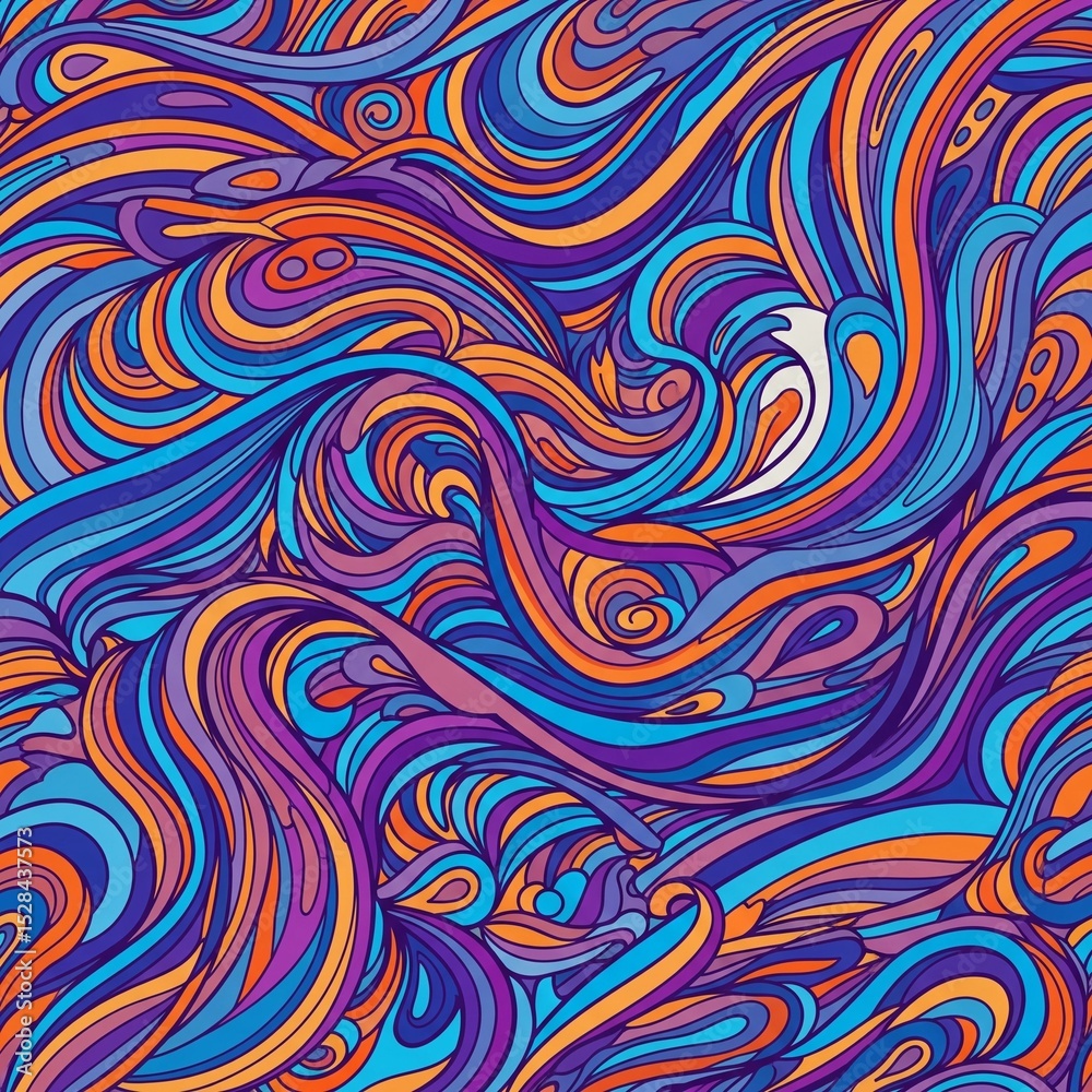 Fototapeta premium AI-generated abstract vector illustration with dynamic, colorful flowing lines. Modern, elegant design, ideal for backgrounds and creative projects.