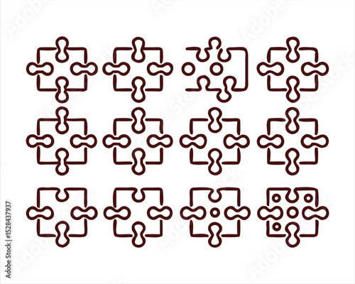 Puzzle Piece icon set
