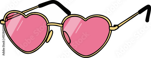 14. Pink Lens Heart-Shaped Sunglasses