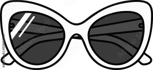 13. White Frame Butterfly Sunglasses