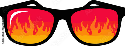 52. Fire Red Mirrored Lenses