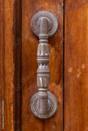Bronze door handle. Italy, Calabria, Scilla.