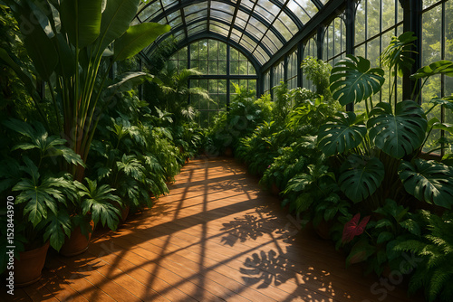 Lush Greenhouse Elegance for Botanical Content