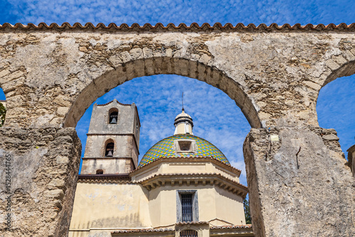 Italy, Calabria, Paola. The Sanctuary (or Shrine) of St Francis of Paola. Arches in the old section.