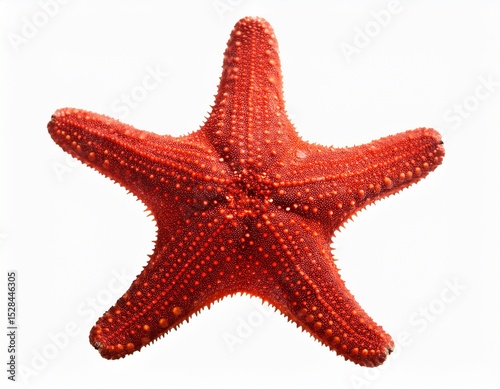 red starfish backside isolated on transparency photo