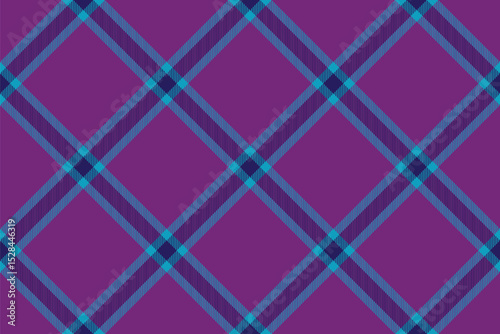 Vibrant plaid pattern in purple and blue hues. Perfect for backgrounds, textiles, and designs needing a bold, colorful, and classic touch.